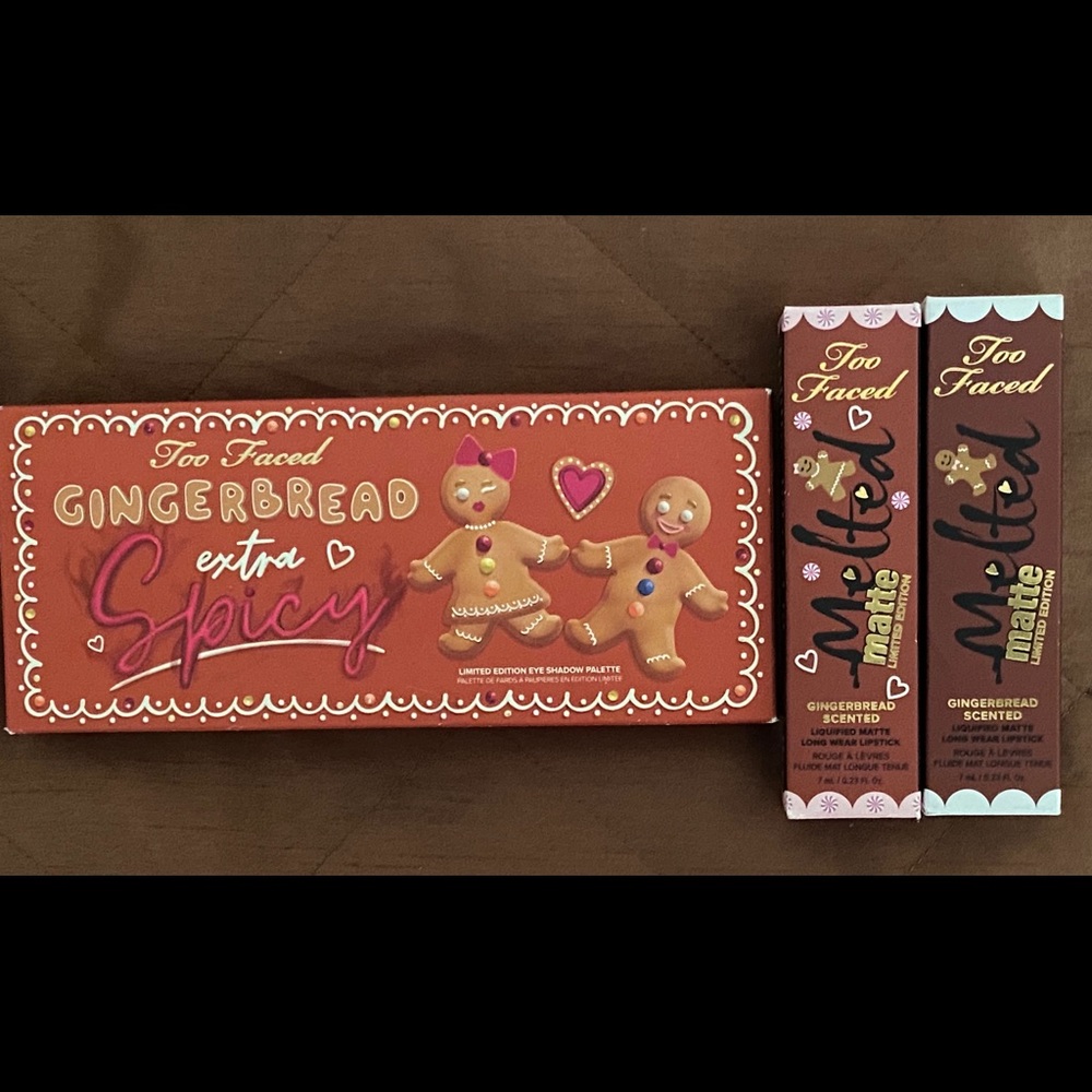 Authentic New Too Faced Spicy Gingerbread Set